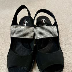 *SKECHERS MEMORY FOAM WEDGES WITH BLING!* 