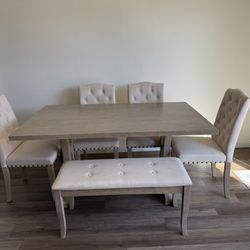 Dining Table With Chairs And Bench