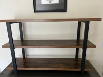 Industrial bookshelf / console shelf