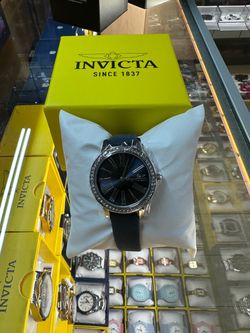 INVICTA CELESTIAL LADY WOMENS QUARTZ WATCH 31MM BLUE BAND BLUE METAL DIAL 70443