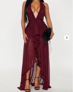 Burgundy dress