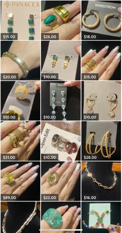 Jewelry Earrings Necklaces Rings Anklets