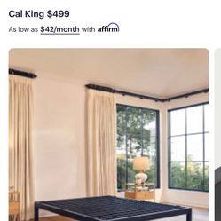 Purple Cal King Platform Bed Frame 