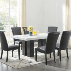 Vollardi Almost Black Dining Room Set (Table & 6pc Chair)

