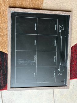 Weekly Chalkboard Calendar Wall Organizer