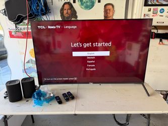55” 4k QLED TV TCL 55R625 Comes With Remote And Feet