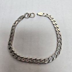 925 Silver Mens Bracelet Size 8"
