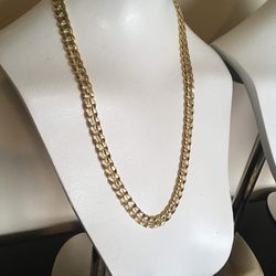 14k Gold Plated Cuban Chain 10mm 24”