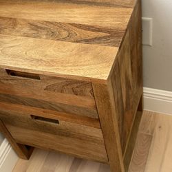 Wood Nightstand 