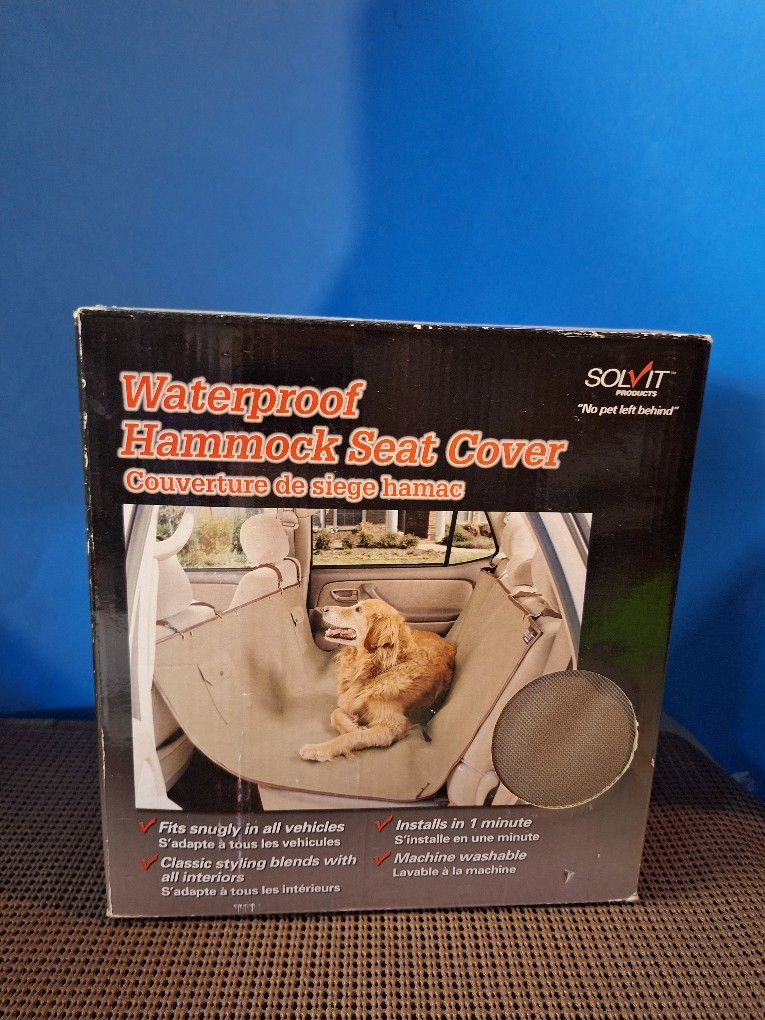 New Solvit Waterproof Pet Hammock Seat Cover Fits All Vehicles-$25.00