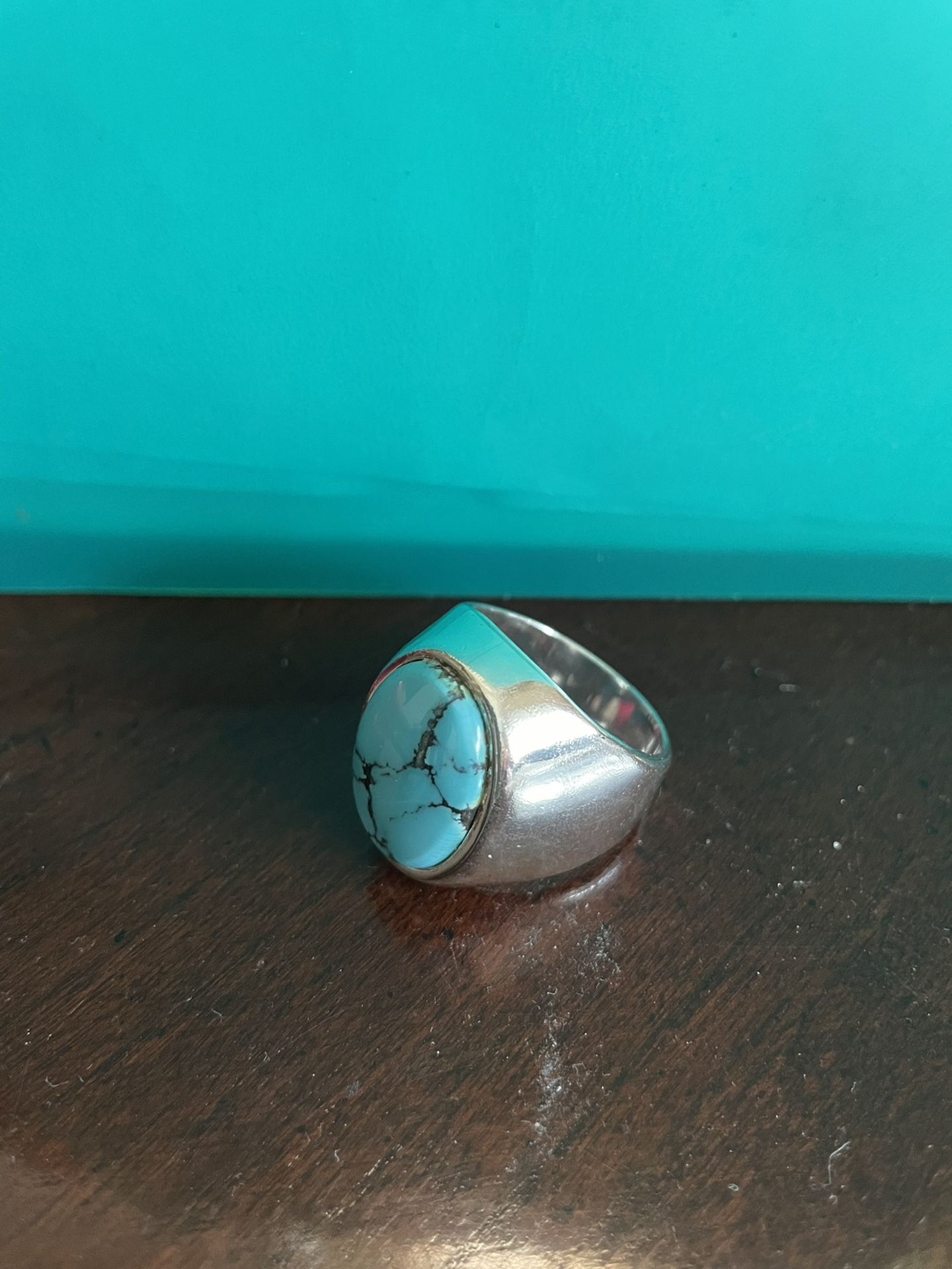 Man’s sterling silver Turquoise ring size 9 1/2