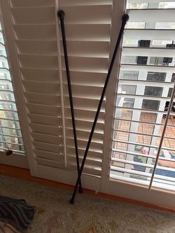 2 Pack Brown Curtain Rods