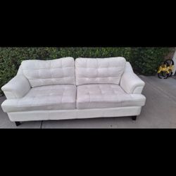 "Great Deal Begie Leather Couch"