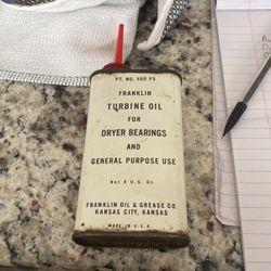 Franklin Turbine Oil tin Collectors 