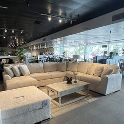 Ivory 4PC Chaise Sectional Couch