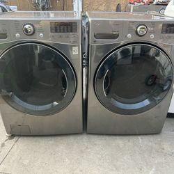 LG. WASHER AND GAS DRYER 