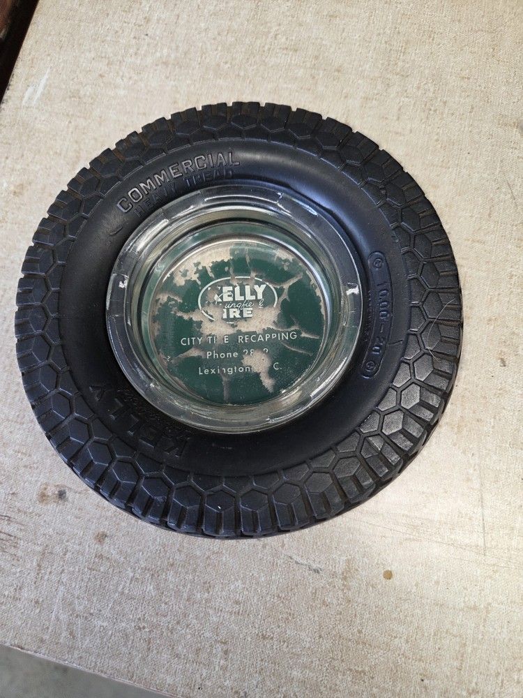 Vtg Kelly Tire Service Ashtray