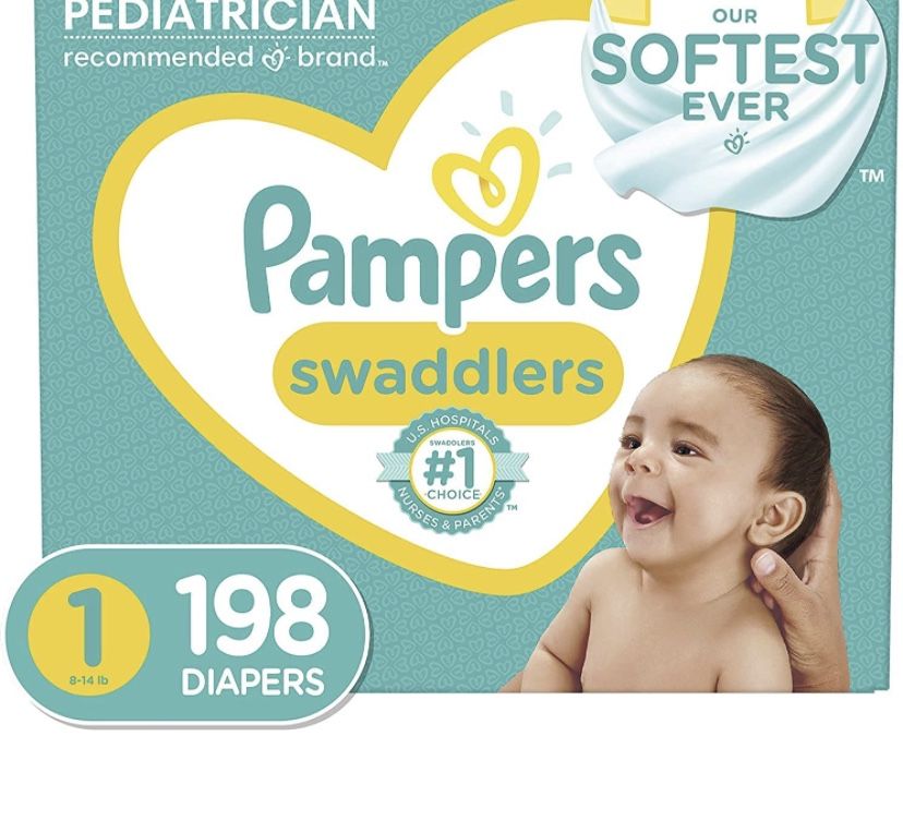 Pampers Size 1 Swaddlers Pañales -Diapers 