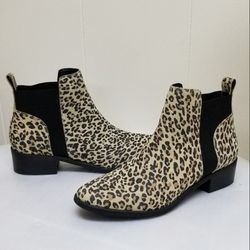 Leopard Print Ankle Boots 