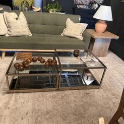 Nesting Glass Coffee Table Set