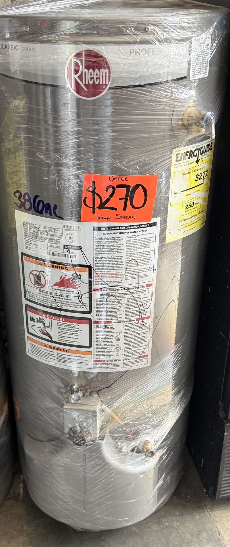 Rheem 38Gal♨️Boiler