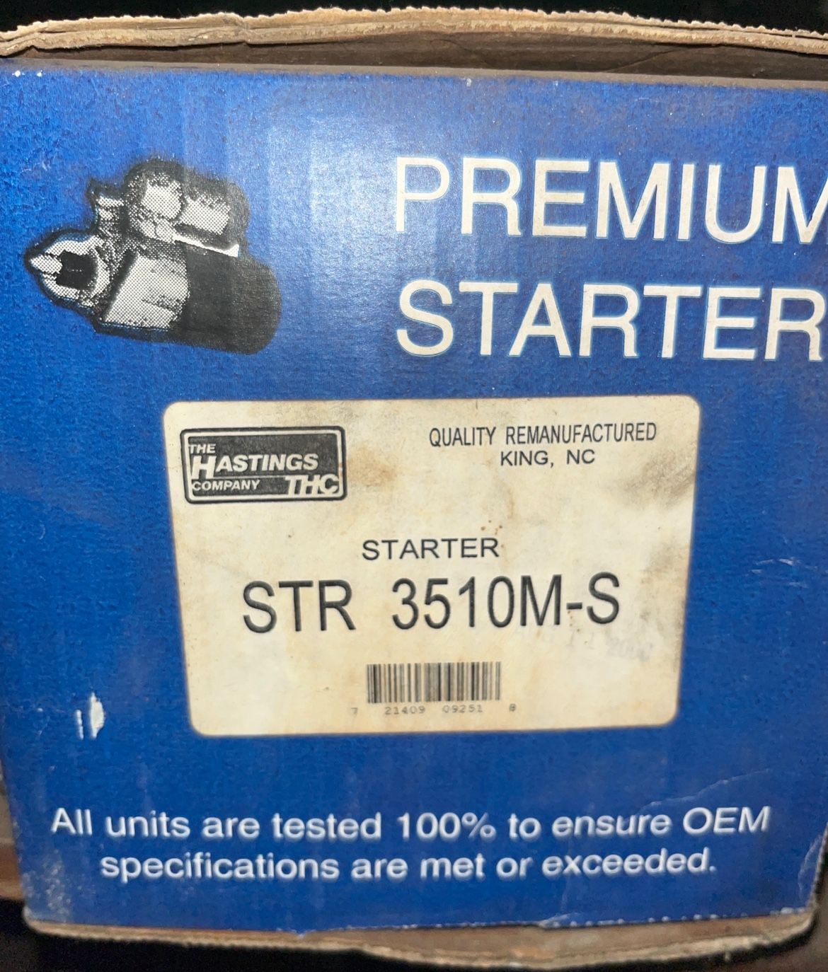 Remanufactured Premium Starter STR 3510M-S – Brand New in Box