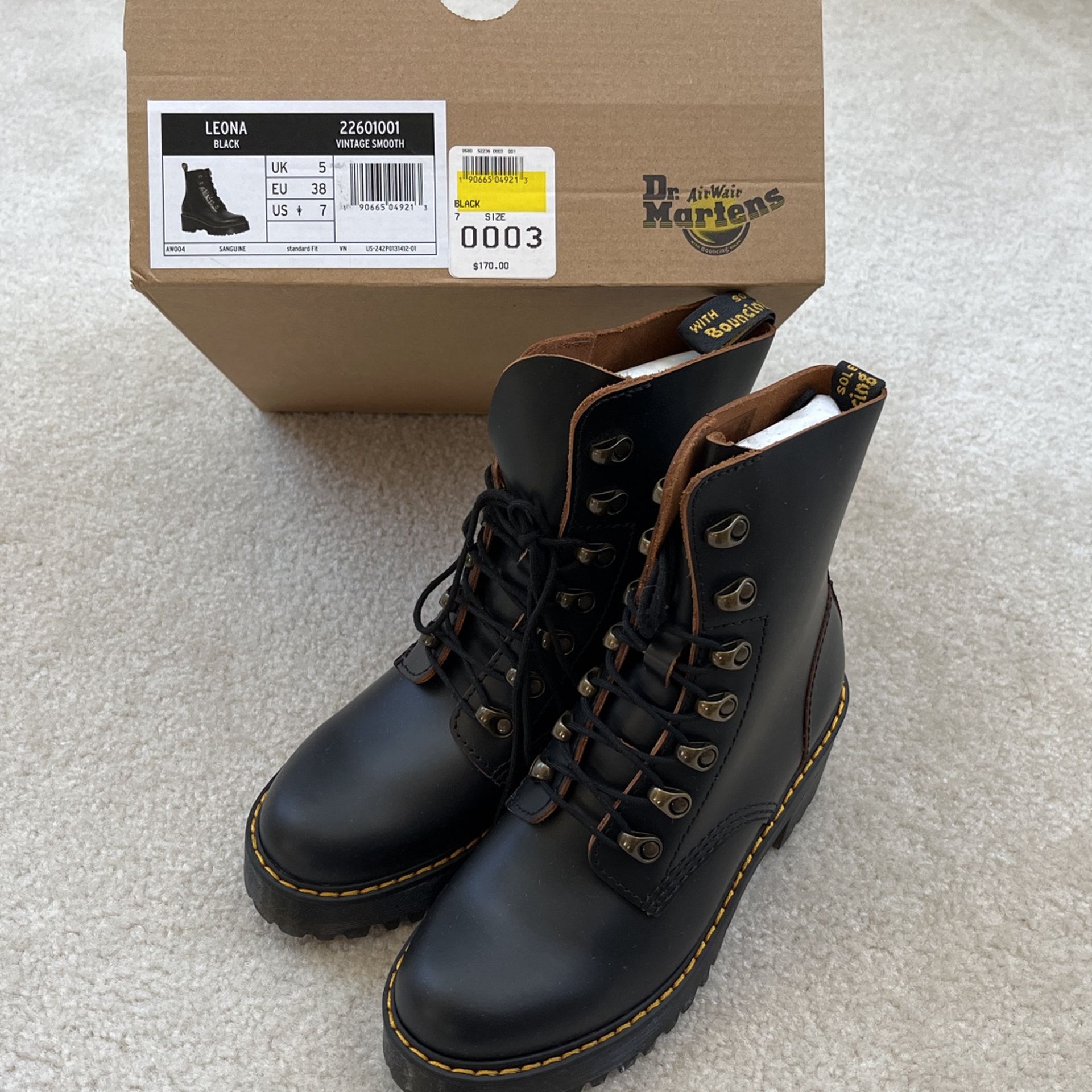 Brand new Dr Martens Leona Leather Boots