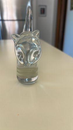 1970 Blown Glass Cat Paperweight