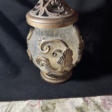 Rare Vintage Baroque Bubble Brass Jar