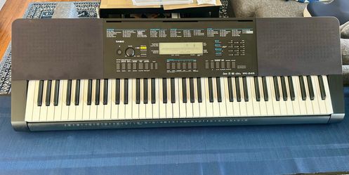 CASIO  WK245, 76-Key Electronic Keyboard Work Station w. Power Cable, Pre-Owned