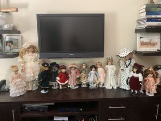 Signed antique rare porcelain doll collection