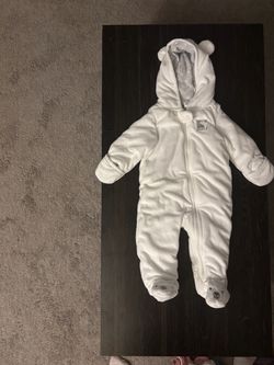 Size 6-9 months- Kid’s Pram Ivory Bear Outwear & baby sleep & play zip - $25