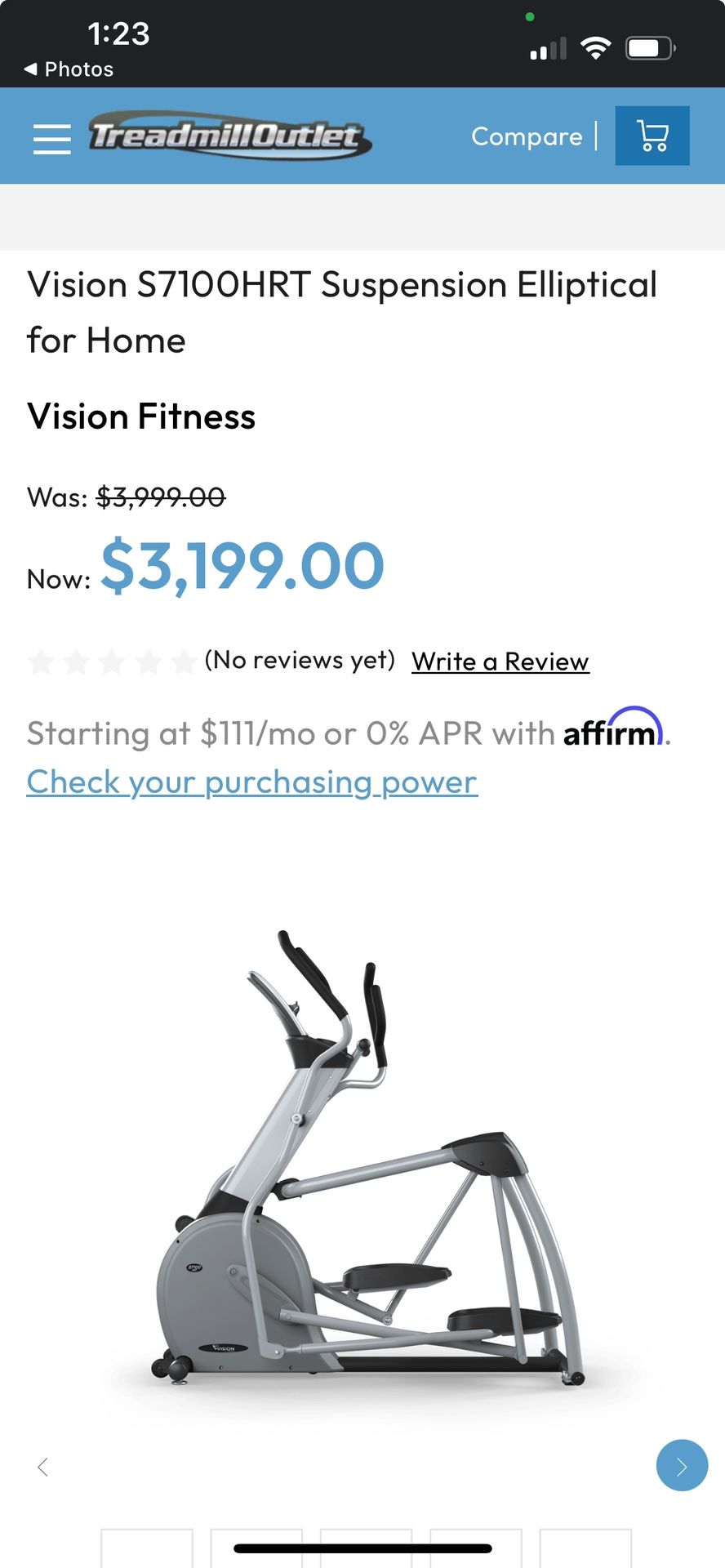 Elliptical Suspension S7100HRT