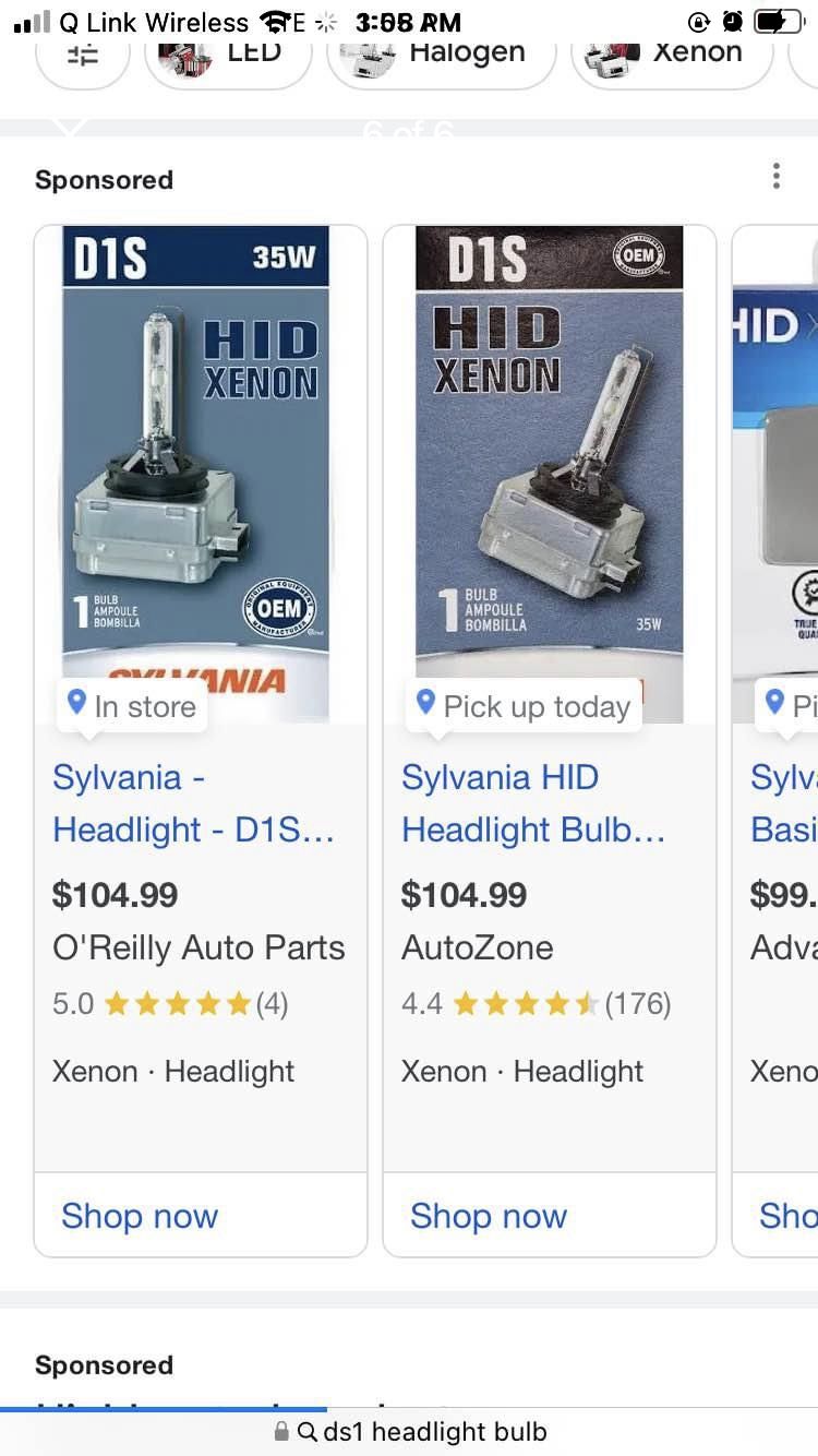 D1S Headlight bulb 