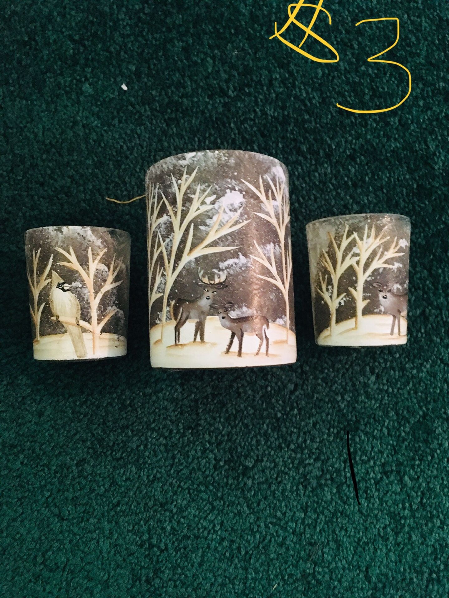 Painted candle holder