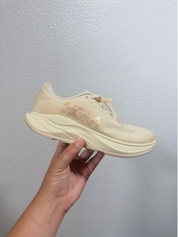 Hoka beige shoes