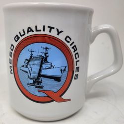 MESO Quality Circles Naval Radar Ship Coffee Mug Made In England Vintage 3.75"
