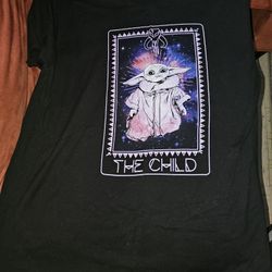 Star Wars Grogu Black Shirt Size L 