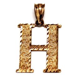 Ladies 10K Gold “H” Pendant 