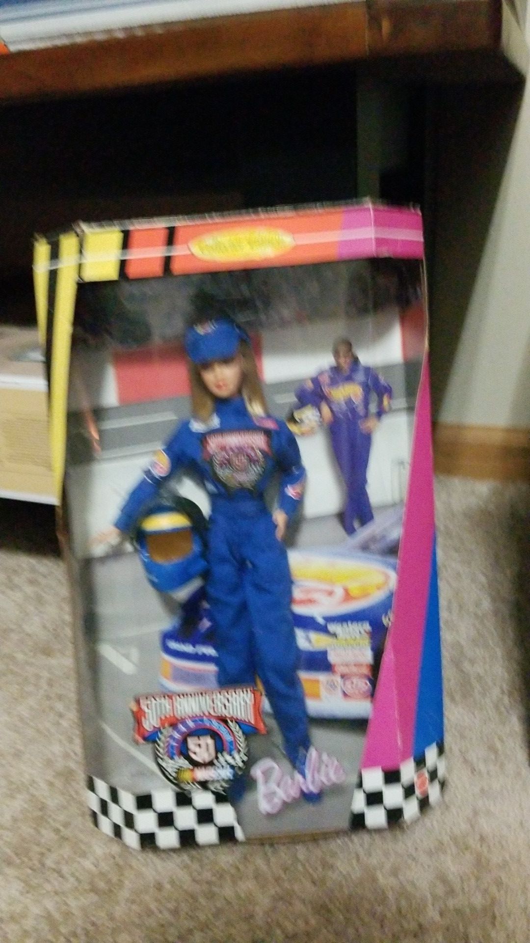 NIB BARBIE 50TH Anniversary Nascar Collrctor Edition