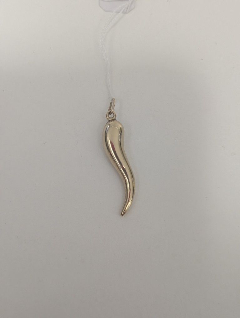 14kt Yellow Gold Italian Horn Pendant 1g