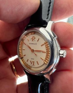 Perrelet Double Rotor Automatic Ladies Watch 32mm Swiss automatic movement with iconic 18K gold front rotor sapphire crystal elegant and timeless desi