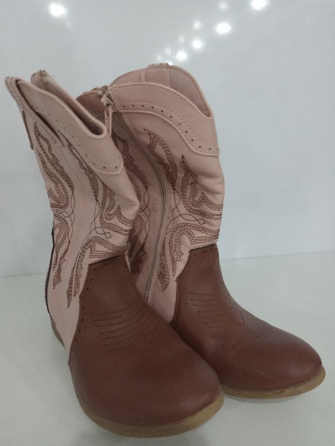Pink And Brown Girls Boots