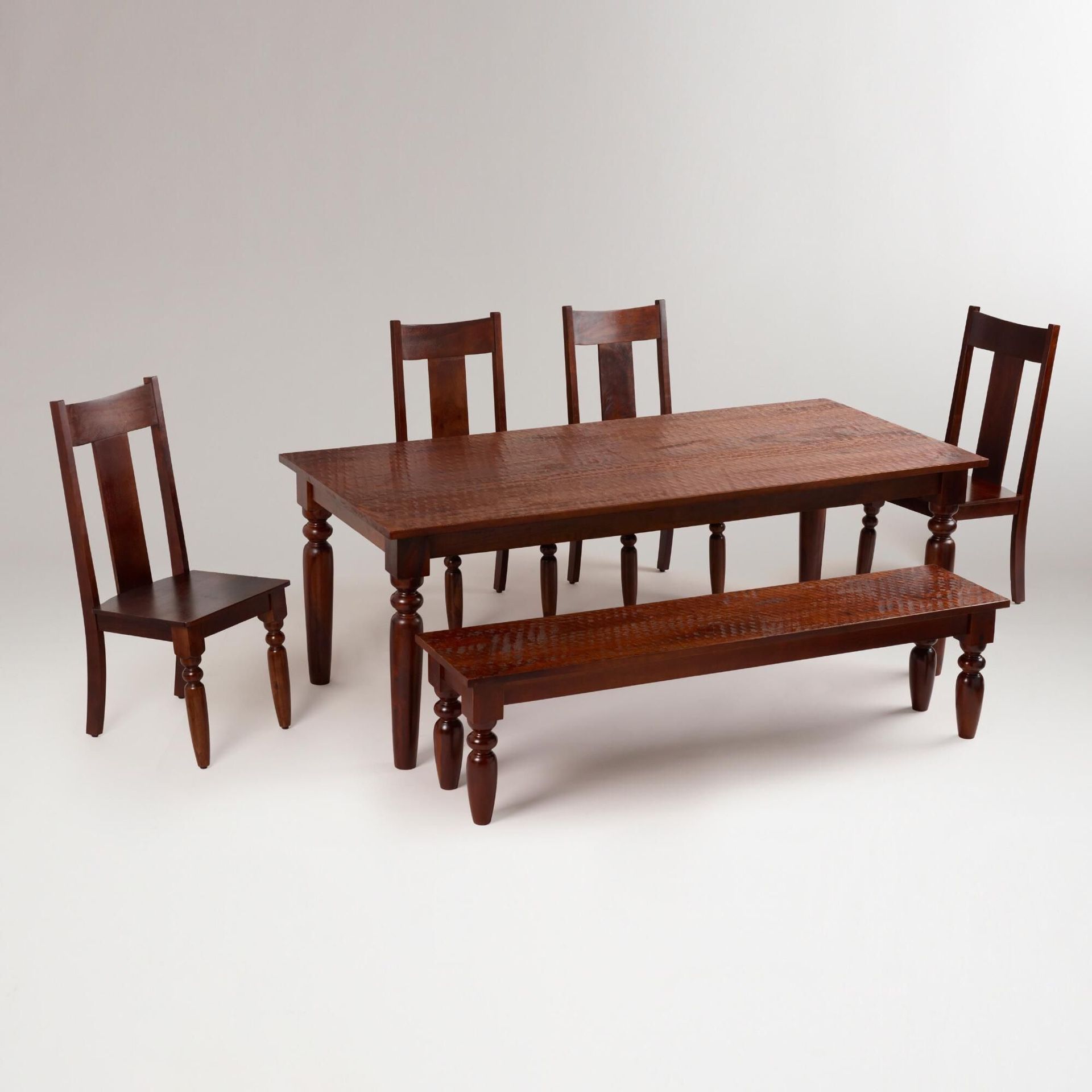 Cost Plus World Market Sourav Dining Table with (2) Benches & (2) Chairs