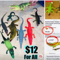 $12 Bundle of alligator 🐊 some squeaky toys in great condition total of 8