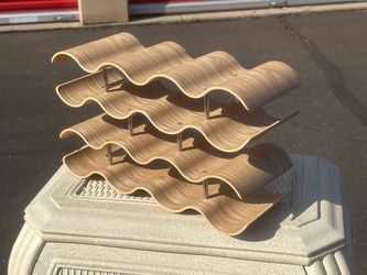 Wavy Bentwood Wine Rack- mid century modern