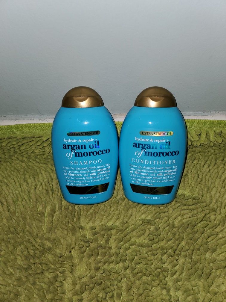 Shampoo And Conditioner Ogx 13oz Hydrate & Repair Argan Oil Of Morocco