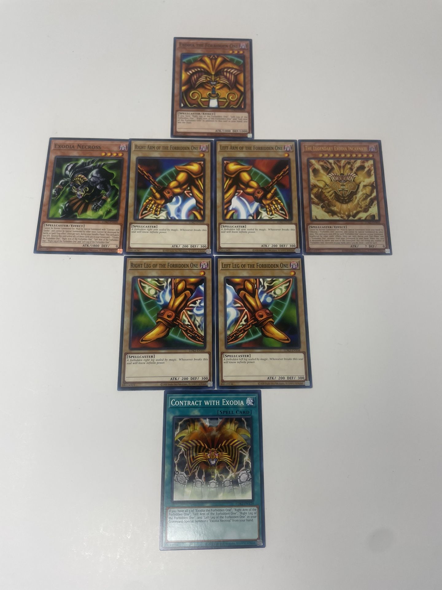 Yu Gi Oh exodia the forbidden one cards