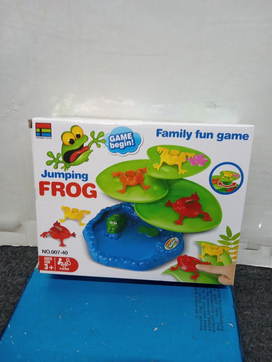 Family fun game jumping frog