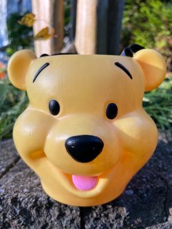 6.5” Disney Winnie the Pooh Candy Pail-Vintage Halloween Blow Mold